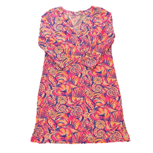 Lilly Pulitzer Riva Shirt Dress Multi Shell of a Time 3/4 Sleeve Dress